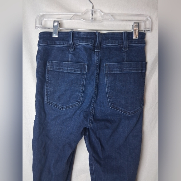 Womens GAP High-Rise Blue Jeans with Metallic Button Details Size 4/30 - Picture 5 of 7